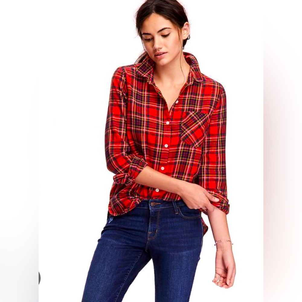 Old Navy Classic Plaid Flannel Shirt
